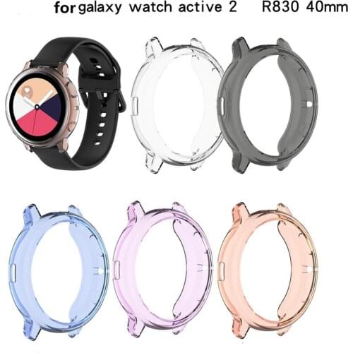 TPU Protective Case for Samsung Galaxy Watch Active 2 40mm/44mm R830 R820 Smart Watch Soft Rubber Case