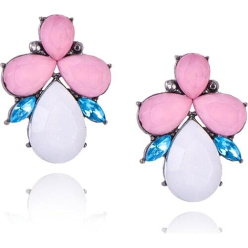 Red/Black fashion women statement drop Earrings for women fashion earring crystal oorbellen jewelry Factory wholesale e0224