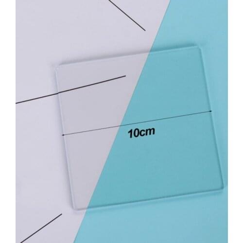 10 x 10cm Acrylic Transparent Plate Clay Pottery Sculpture Tool Workbench Pressure Plate Tools Art Craft
