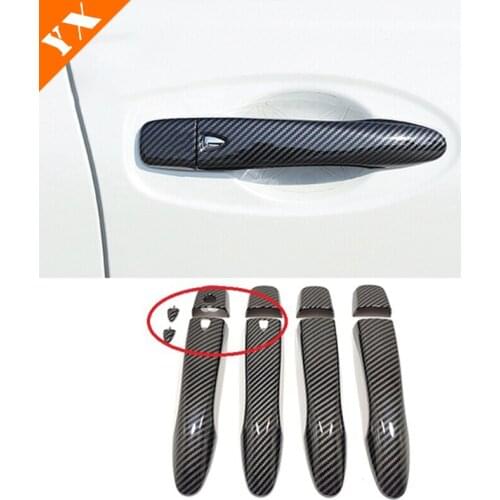 2015-2018 For Nissan Qashqai J11 Murano Z52 Maxima Pulsar C13 Kadjar ABS Chrome/Carbon Car Door Handle frame Cover Trim 10 pcs