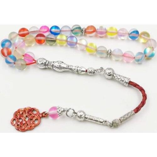 2020Style Austrian Crystal tasbih 33beads Red multicolor Crystal women prayer beads gift Muslim Rosary Arab fashion Bracelet
