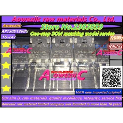 Aoweziic 2017+ 100% new imported original APT30D120BG APT30D120 TO-247 ULTRAFAST SOFT RECOVERY RECTIFIER DIODE 30A1200V
