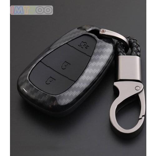 CARBON FIBER PRINT CAR REMOTE KEY BAG HOLDER CASE FOR CHEVROLET MALIBU EQUINOX CRUZE CAMARO 2016 2017 2018 ACCESSORIES