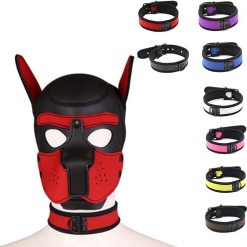 Fetish Gay Bondage Clothes Punk Neck Harness Belts Fetish Neoprene Collar BDSM Harness Necklace Erotic Dog Slave Accessories