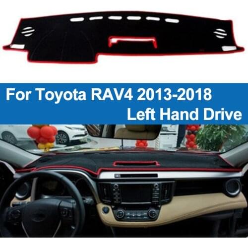 TAIJS Car Dashboard Cover Dash Mat Dash Pad DashMat Carpet ANti-UV NON-Slip For Toyota RAV4 2013 2014 2015 2016 2017 2018 RAV 4