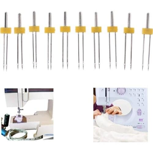 10 Sizes Double Twin Needles, Mixed Sewing Machine Needles for Multifunctional Household Sewing Machine