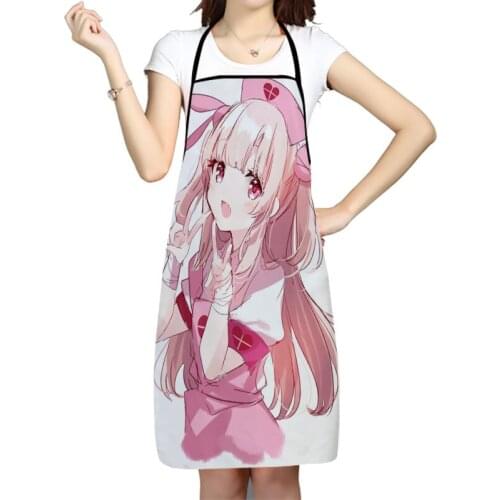 Natori Sana Anime Girl Apron Kitchen Aprons For Women Men Bibs Household Cleaning Pinafore Home Cooking Apron For Manicure