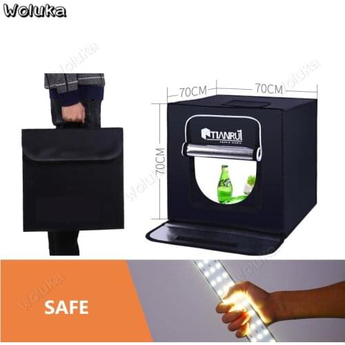 70CM LED Lightbox for Photography Studio Photo Box + 70*130CM 2PCS PVC board Folding Softbox Foto Box Shooting Props CD50 T10