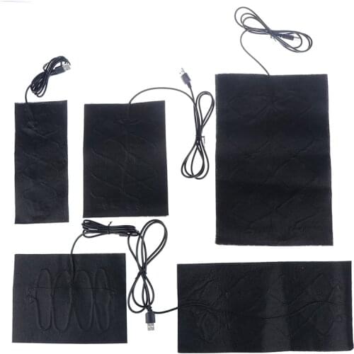5V Carbon Fiber Heating Pad Hand Warmer USB Heating Film Electric Winter Infrared Fever Heat Mat 1/4PCS