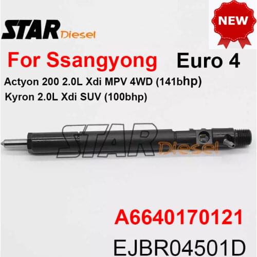 Injector Assembly EJBR04501D (A6640170121) Diesel Fuel Injector EJB R04501D New Injector EJBR0 4501D For SSANGYONG