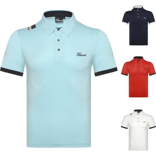 2021 summer golf wear clothing mens short-sleeved T-shirt breathable sweat-absorbent POLO shirt sports new top