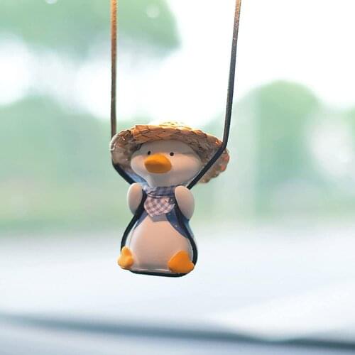 Cute Swing Duck Car Mirror Pendant Cari Pendant Indoor Pendant