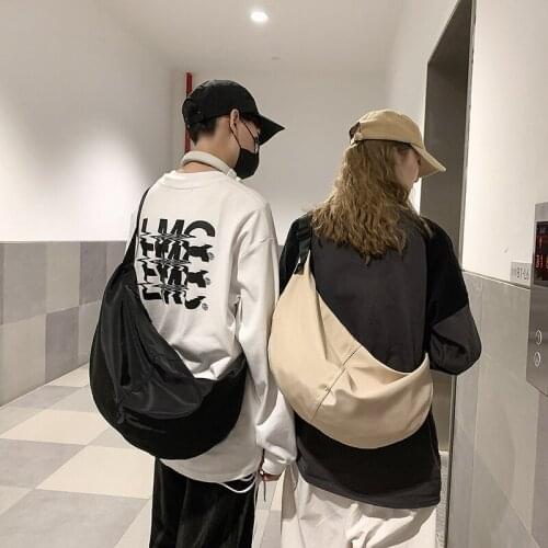 2021 New Japan Style Man crossbody bag Casual Solid Large bag for men Simple Fashion shoulder bag male Big bandolera hombre