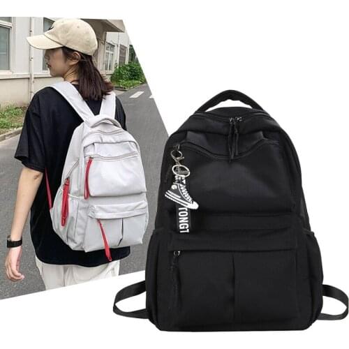 Mjzkxqz New Women Nylon Backpack School Bags Large Capacity For School Teenagers Girls Korean Style Casual Travel Bag Mochila