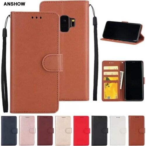 Plain Wallet Leather For Iphone 11 XR XS MAX X 8 7 6 6S 8+ For Galaxy S20 Ultra S10 Note 10 9 S9 Plus Flip Cover Purse 50pcs
