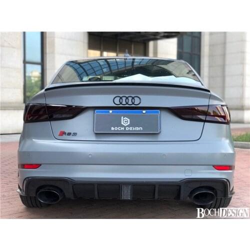 Suitable for Rs3 True Carbon Fiber Pilot Light Lip Front Shovel Rear Spoiler Side Skirt