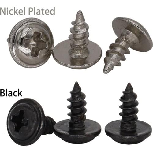 M4 M4*16/20 M4x16/20 Nickel Plated Steel Cross Phillips Pan Round Head Pointed Tail Self Tapping PWA Micro Screw With Washer