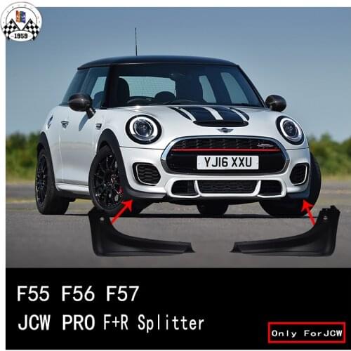 Brand New PC Material Front and Rear Splitter PDC and Without PDC for mini cooper F55 F56 F57 JCW only