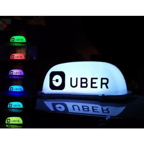Cab Taxi Top Roof Sign Light Lamp Magnetic Base Plastic White Indicator 12V Fiver Color For choosing