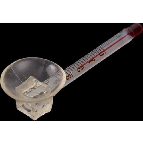 1pc 7cm Glass Meter Aquarium Fish Tank Glass Water Temperature Thermometer with Nice Suction Cup