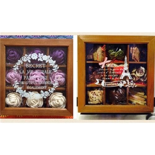 1PC retro Doug desktop wooden storage box Home Furnishing wholesale jewelry storage box with glass lid JL 0935