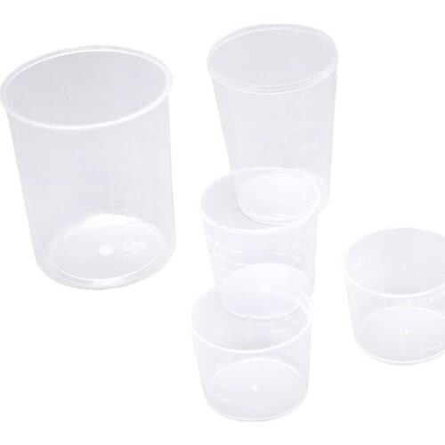 15ml 20ml 30ml 50ml 100ml Plastic Graduated Measuring Cup Pour Spout Without Handle Kitchen baking Tool DIY Making Jewelry Tool