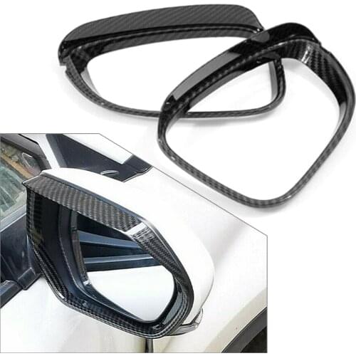 2Pcs For Honda Accord 10th 2018-2021 Carbon Fiber Side Mirror Rain Eyebrow Cover Trim Decoration Left + Right