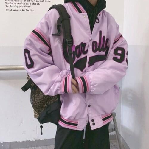 2021 Jacket Women Baseball Uniform Loose Retro Harajuku Style Jacket Men Women Couples Jacket Goth Oversized Women Coat