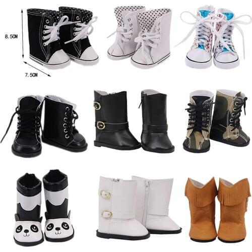 7Cm Mini Doll Shoes Boots Canvas Shoes For 18 Inch American&43Cm Baby New Born Doll Clothes Accessories Our Generation Girl Toys