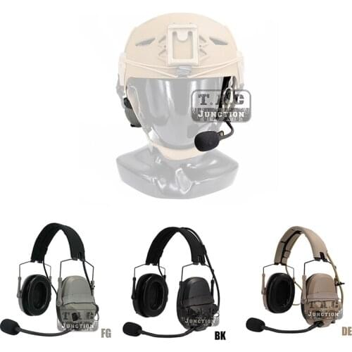 AMP Tactical Communication Headset + FCS V60 PTT Set Upgraded Multi-Mode Pickup Noise Reduction Headset + Connector + 6PIN Cable
