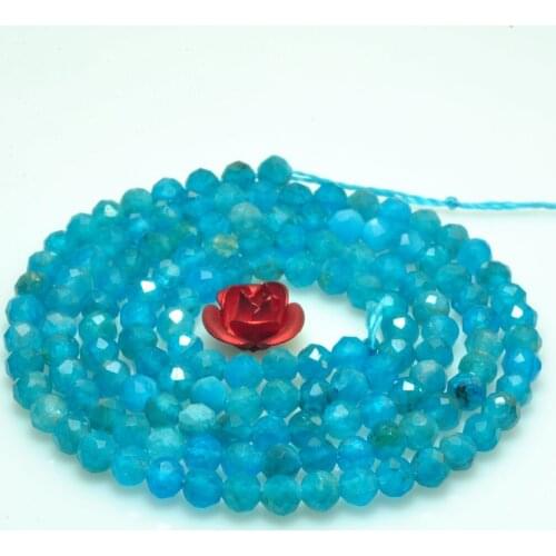 Apatite 3mm 6mm 8mm Natural Gemstone Beads round faceted for silver 925 jewelry Necklace Earring bracelet 15inch ICNWAY