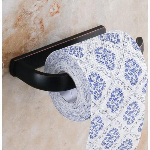 Black Oil Rubbed Brass Square Wall Mounted Bathroom Toilet Paper Roll Holder Bathroom Accessory mba193