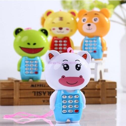 DHL 200pcs Baby 0-36 Months Toys Baby Educational Toy Cartoon Music Lights Up Mobile Phone Shape Baby Gifts