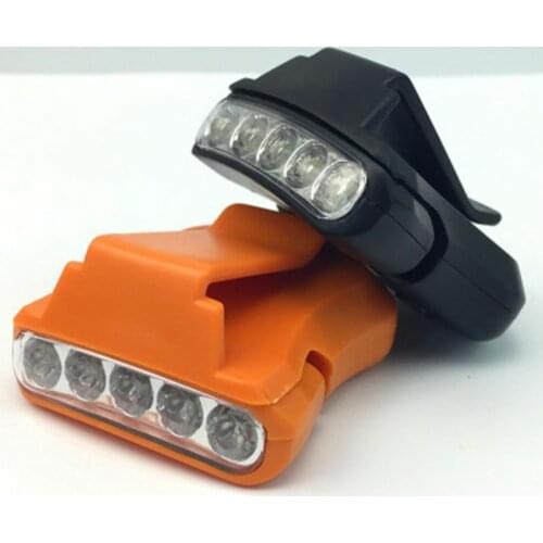 Flashlight Head Cap Plastic Bright 5 LED Clip On Outdoor Fishing Camping Climbing Hiking Night Safety Headlamp Hat