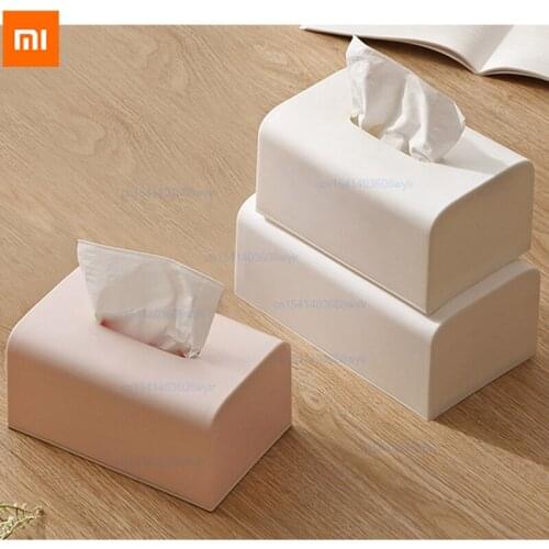 Xiaomi Tissue Box Cover Toilet Paper Box Solid Napkin Holder Case Simple Stylish Tissue Paper Dispenser Home