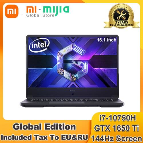 Xiaomi Redmi G Gaming Laptop 16.1 Inch Intel Core i7 Processor GTX1650Ti GPU 16G DDR4 512G SSD 144Hz Full HD Mi Notebook