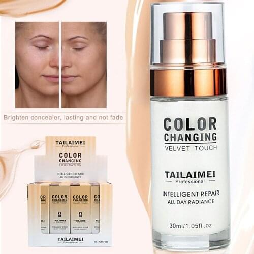 TLM Color Changing Liquid Foundation Makeup Change To Your Skin Tone Temperature Change Complexion Concealer Cream TSLM1