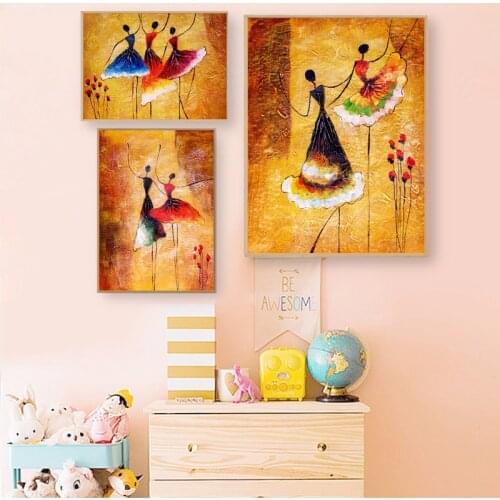 Canvas Painting Vintage Posters and Prints Spanish Dancer Oil Painting Abstract Dancer Illustration Wall Art Picture Home Decor