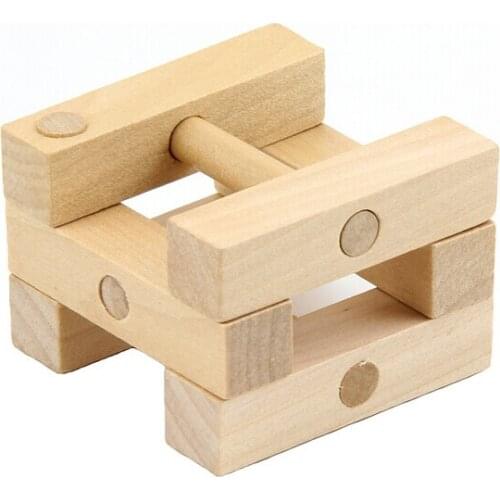 Classic IQ Wooden Puzzle Luban Kongming Lock Game for Young and Old