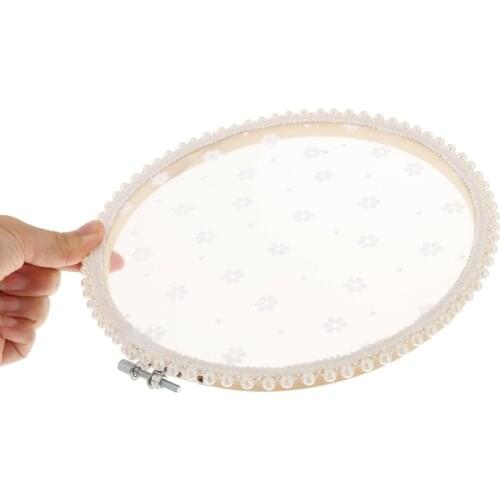 Creative Lace Earring Holder Organizer Hanger for Girl with Pearl Edge Handmade Rattan Wall Hanging for Wedding Jewelry Display