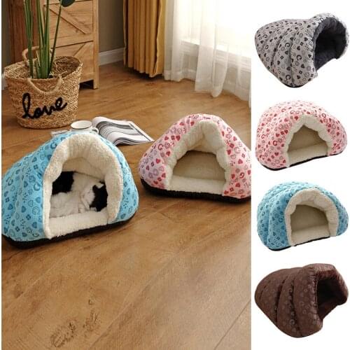Cat Bed Pet Cat Dog Soft Warm Nest Dog Kennel Bed Cave House Sleeping Bag Mat Pad Puppy Cage Winter Warm Sofa Beds Perro Gatos
