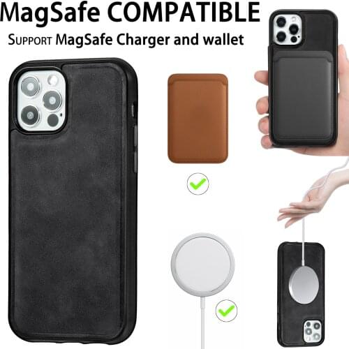 Men business Magnet case for Iphone 12 pro max shockproof Magsafe charging phone cover for iphone 12 mini pro max case