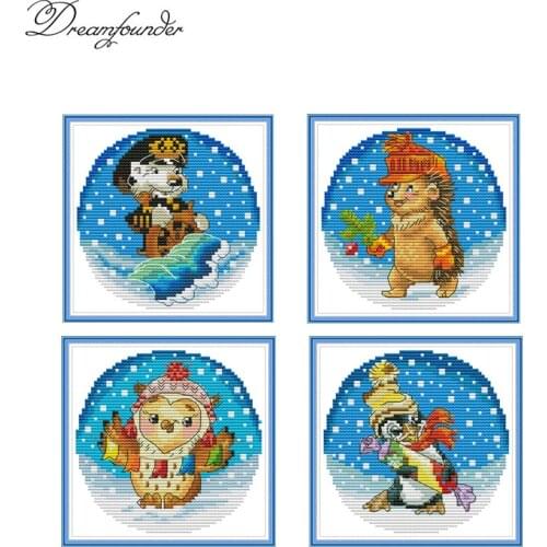 Cartoon series cross stitch kit 14ct 11ct count print canvas stitches embroidery DIY handmade needlework plus