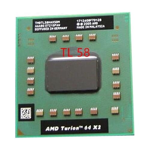 Original AMD TL-58 1.9GHz Dual Core Notebook processors Laptop CPU Socket S1 TL-58 free shipping