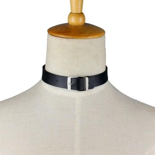 Simple Cross Pendant Choker Women PU leather silver peach heart PU Collar Jewelry Women Collier Femme