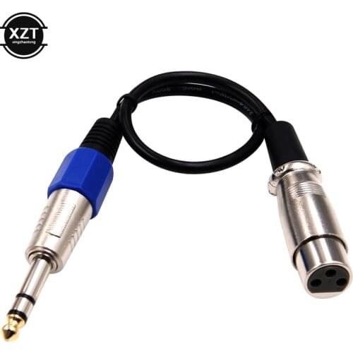 PZ 1PCS 6mm Mono XLR 3 Pin Audio Cable Female Shielded Microphone Mic Audio Cable FOR Speaker NEW
