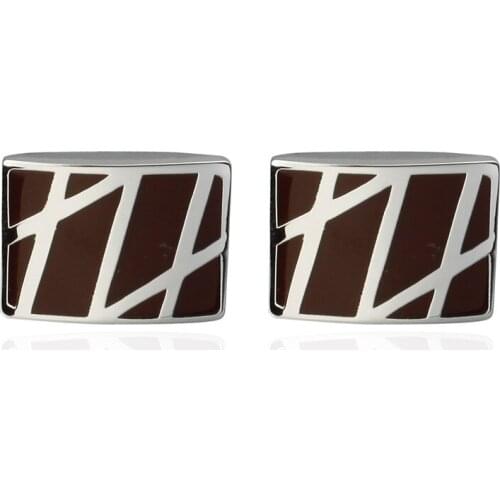 C-MAN Luxury shirt Red denim Enamel cufflink for mens Brand cuff buttons cuff links High Quality abotoaduras Jewelry