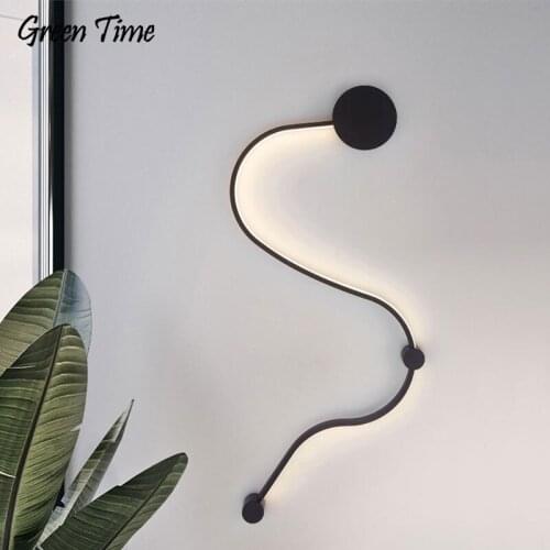 S Shape Modern Led Home Decorate Sconce Wall Lamp For Living room Dining room Bedroom Bedside Light Aluminum Wall Light Fixture