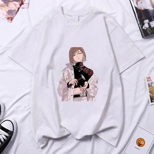 Sexy Kugisaki Nobara Tops Jujutsu Kaisen T-shirt Anime T-shirts Harajuku Oversized T-shirt Large Size TShirt Manga Summer Dress