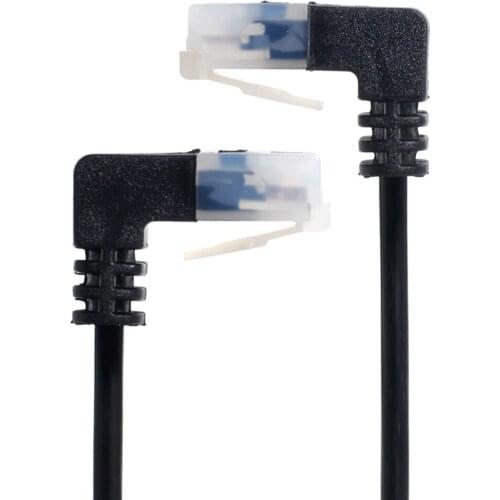 Ultra Slim Cat6 Ethernet Cable RJ45 Down Angled 25cm UTP Network Cable Patch Cord 90 Degree Cat6a Lan for Laptop Router TV BOX